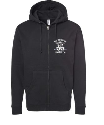 Hoodie featuring a small graphic logo